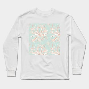 Hawaii style botanical leaves collection in pastel Long Sleeve T-Shirt